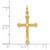 Image of 14K Yellow Gold Polished & Textured Solid Kite-Shape Cross Pendant XR1950