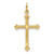 Image of 14K Yellow Gold Polished & Textured Solid Kite-Shape Cross Pendant XR1950