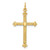 Image of 14K Yellow Gold Polished & Textured Solid Kite-Shape Cross Pendant XR1952