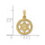 Image of 14K Yellow Gold Polished & Textured Solid Star of David in Frame Pendant