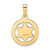 Image of 14K Yellow Gold Polished & Textured Solid Star of David in Frame Pendant