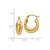 Image of 12mm 14K Yellow Gold Polished & Twisted Double Hoop Earrings