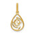 Image of 14K Yellow Gold Polished 1/15ctw. Diamond Fancy Teardrop Pendant