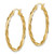 Image of 33.75mm 14K Yellow Gold Polished 2.5mm Twisted Hoop Earrings TF1608