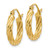 Image of 10mm 14K Yellow Gold Polished 2.75mm Twisted Hoop Earrings TC387 Image of 10mm 14K Yellow Gold Polished 2.75mm Twisted Hoop Earrings TC387
