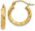 Image of 10mm 14K Yellow Gold Polished 2.75mm Twisted Hoop Earrings TC387