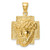 Image of 14K Yellow Gold Polished 2-D Large Jesus Head w/ Crown Pendant