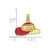 Image of 14K Yellow Gold Polished 2-D Red Enamel Hat Pendant