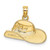 Image of 14K Yellow Gold Polished 2-D Red Enamel Hat Pendant