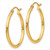 Image of 25mm 14K Yellow Gold Polished 2mm Lightweight Tube Hoop Earrings T915L
