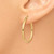 Image of 25mm 14K Yellow Gold Polished 2mm Lightweight Tube Hoop Earrings T915L