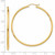Image of 50mm 14K Yellow Gold Polished 2mm Tube Hoop Earrings T921