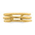 Image of 14K Yellow Gold Polished 3 Row Toe Ring