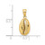 Image of 14K Yellow Gold Polished 3D Crowrie Shell Pendant