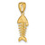 Image of 14K Yellow Gold Polished 3-Dimensional Fish Bone Pendant