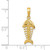 Image of 14K Yellow Gold Polished 3-Dimensional Fish Bone Pendant