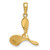 Image of 14K Yellow Gold Polished 3-Dimensional Propeller Pendant C2481