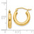 Image of 15mm 14K Yellow Gold Polished 3mm Tube Hoop Earrings T939