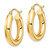 Image of 21.38mm 14K Yellow Gold Polished 4mm Tube Hoop Earrings T1163