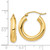 Image of 21.38mm 14K Yellow Gold Polished 4mm Tube Hoop Earrings T1163