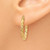 Image of 19mm 14K Yellow Gold Polished and Textured Hoop Earrings TH671