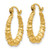 Image of 11mm 14K Yellow Gold Polished Bamboo-Style Design Hollow Hoop Earrings S824