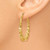 Image of 27mm 14K Yellow Gold Polished Bamboo-Style Hoop Earrings S1516