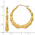 Image of 27mm 14K Yellow Gold Polished Bamboo-Style Hoop Earrings S1516