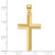 Image of 14K Yellow Gold Polished Beaded Cross Pendant K9884