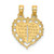 Image of 14K Yellow Gold Polished Best Friend 2 Piece Break-Apart Heart Pendant D1097