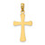 Image of 14K Yellow Gold Polished Beveled Cross w/ Round Tips Pendant K8523