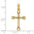 Image of 14K Yellow Gold Polished Beveled Cut-out Cross Pendant