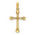 Image of 14K Yellow Gold Polished Beveled Cut-out Cross Pendant