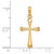 Image of 14K Yellow Gold Polished Beveled Tip Cross Pendant