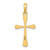 Image of 14K Yellow Gold Polished Beveled Tip Cross Pendant