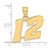 Image of 14K Yellow Gold Polished Block Number 12 Pendant