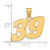Image of 14K Yellow Gold Polished Block Number 39 Pendant