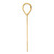 Image of 14K Yellow Gold Polished Block Number 44 Pendant Image of 14K Yellow Gold Polished Block Number 44 Pendant