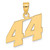 Image of 14K Yellow Gold Polished Block Number 44 Pendant Image of 14K Yellow Gold Polished Block Number 44 Pendant