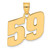 Image of 14K Yellow Gold Polished Block Number 59 Pendant