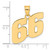 Image of 14K Yellow Gold Polished Block Number 66 Pendant