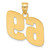 Image of 14K Yellow Gold Polished Block Number 69 Pendant