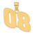 Image of 14K Yellow Gold Polished Block Number 80 Pendant Image of 14K Yellow Gold Polished Block Number 80 Pendant