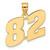 Image of 14K Yellow Gold Polished Block Number 82 Pendant