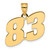 Image of 14K Yellow Gold Polished Block Number 83 Pendant