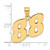 Image of 14K Yellow Gold Polished Block Number 88 Pendant