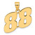 Image of 14K Yellow Gold Polished Block Number 88 Pendant