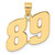 Image of 14K Yellow Gold Polished Block Number 89 Pendant