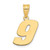 Image of 14K Yellow Gold Polished Block Number 9 Pendant