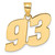 Image of 14K Yellow Gold Polished Block Number 93 Pendant